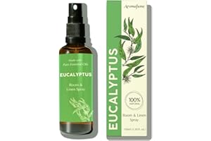 Eucalyptus Room, Linen & Pillow Spray by Aromafume | 100ml/3.38 fl oz | with Pure Eucalyptus Essential Oil | Aromatherapy | Mist for Bedding, Fabrics