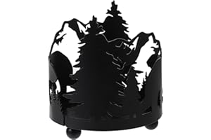 LOGOFUN Christmas Tree Candle Holder Metal Christmas Tree Holder Desktop Xmas Party Decorations