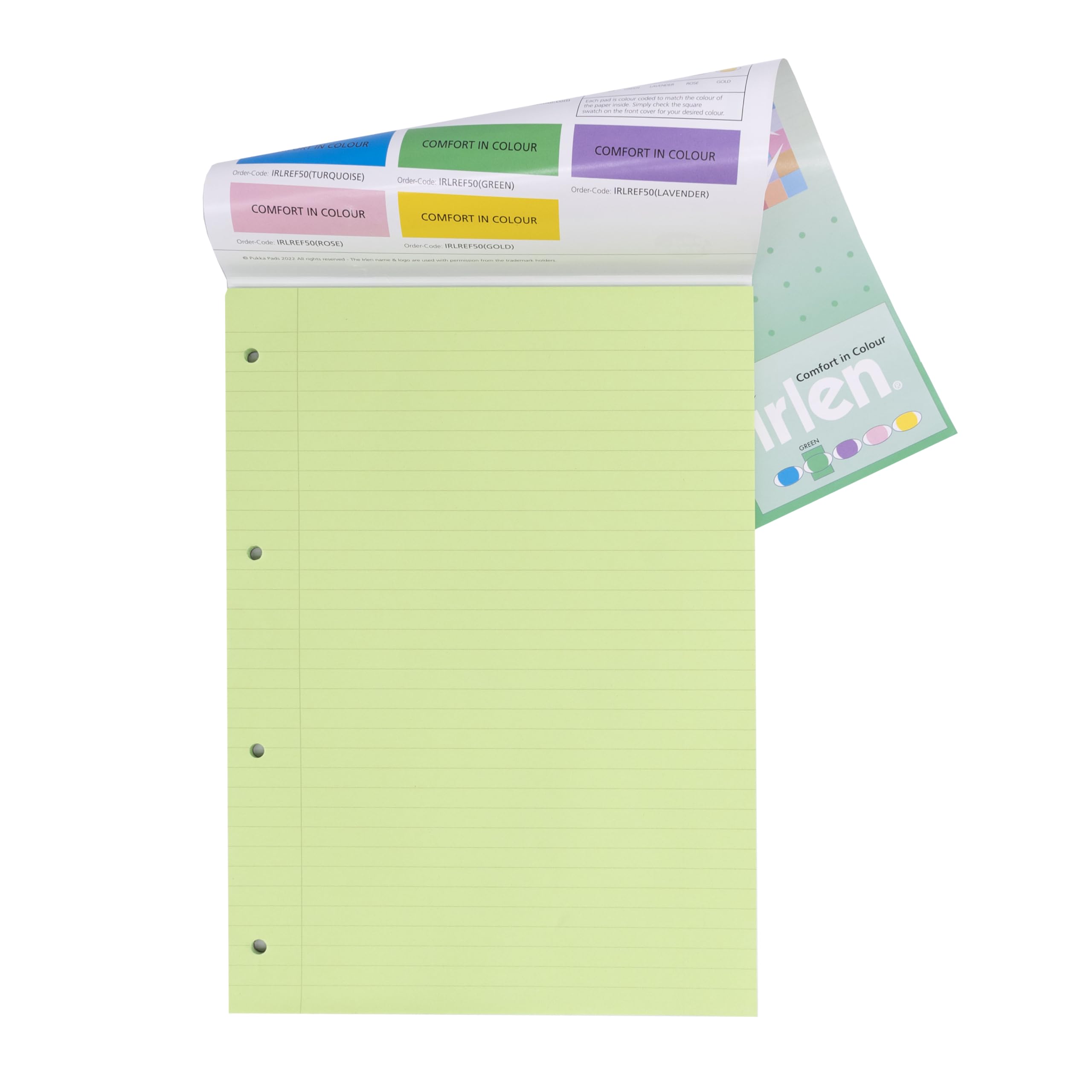 Pukka Dyslexia Pad A4 80gsm Ruled With Margin 100 Pages 50 Sheets - Color: Green