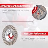DT-DIATOOL 115mm Diamond Grinding Wheel for Concrete Masonry Stone Turbo view 4