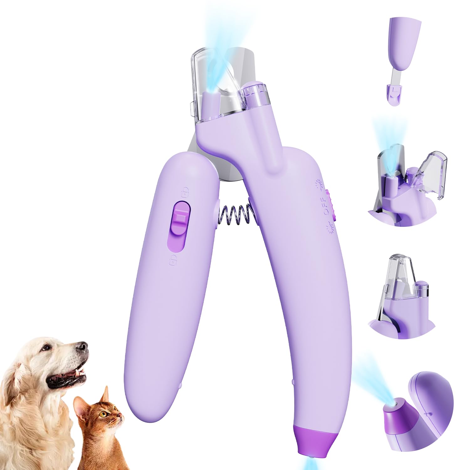 Photo 1 of Dog & Cat Nail Clippers,Dog Nail Trimmers Powerful Safety Guard and Nail File to Avoid Over Cutting,Suitable for Large to Medium Dogs Cats,Professional Grooming Tool for Pets,darkviolet