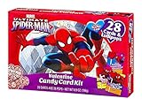 Marvel Ultimate Spider-man Valentine Candy Card Kit & Lollipops includes Teacher Card 28 Count