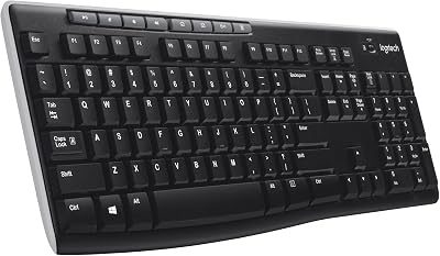 Logitech K270 Wireless Keyboard for Windows UK English Layout Black