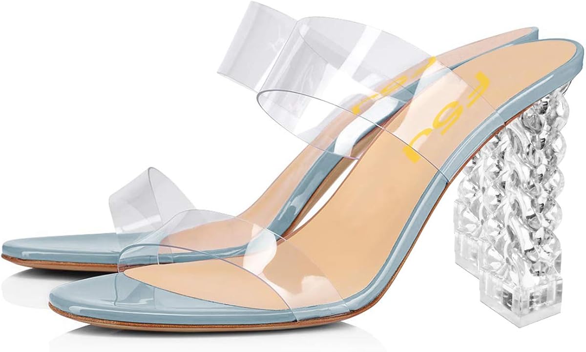 transparent heels size 12