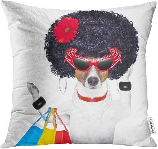 Amazon Com Golee Throw Pillow Cover Gay White Crazy Diva Dog