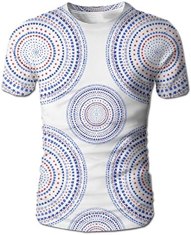 URSUTSHIRT 2017 Latest Models Dancing Dervish Circles Or Mandala On White Men 3D Print T Shirt Fashion Casual Short Sleeve Tops Tees