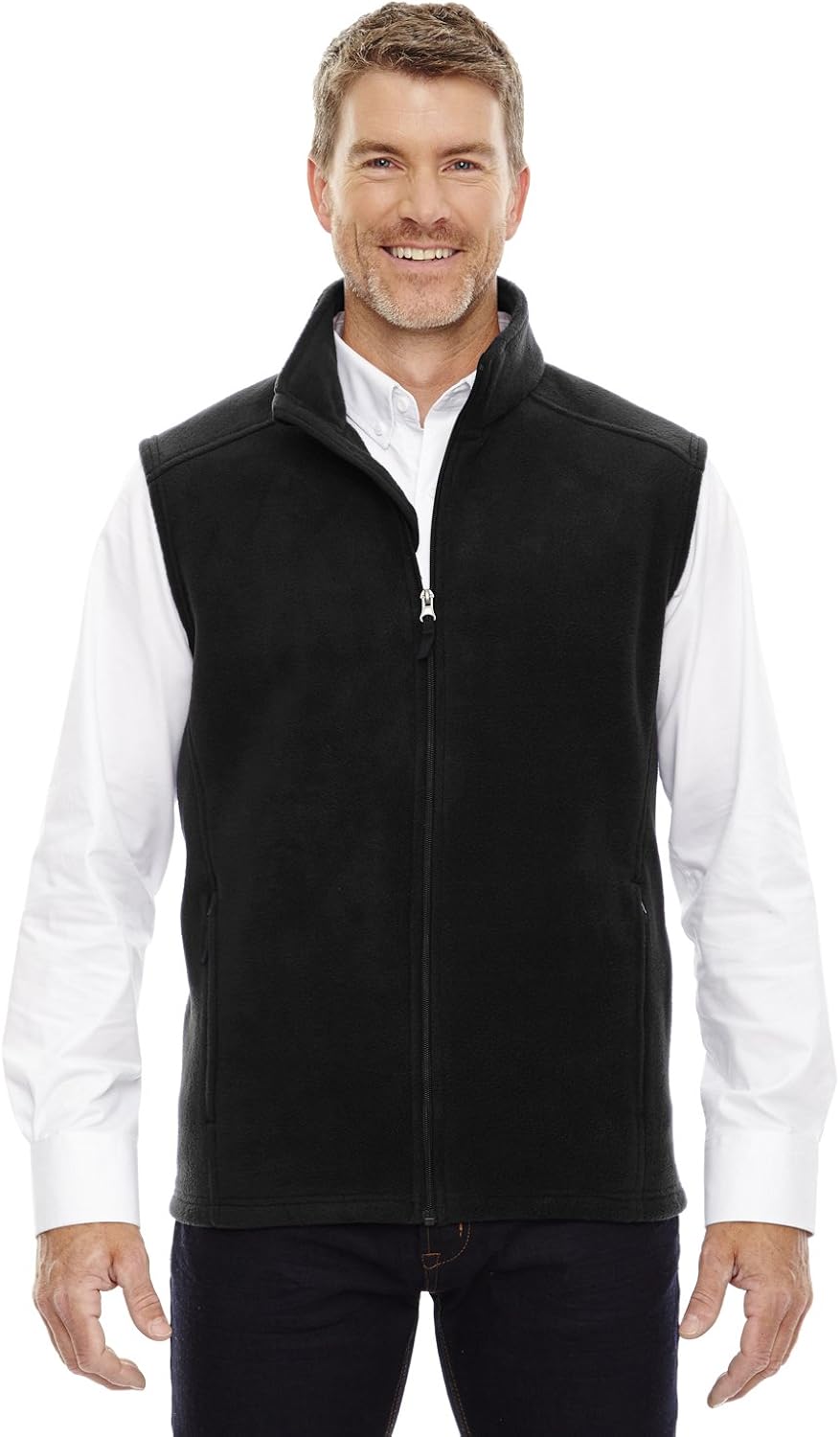 Core 365 Journey Men's Polyester Fleece Tricot Lined Lower Pockets Vest at  Men’s Clothing store
