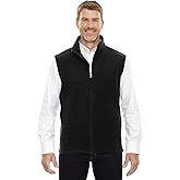 Core 365 Journey Men's Tall Zipper Fleece Vest, BLACK 703, X-Large Tall
