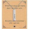 FAOYUDAWEI Tube Motivational Necklace for Women, Stainless Steel Square Pendant with Hidden Message Inspirational Christmas Best Friend Sisters Gifts Jewelry