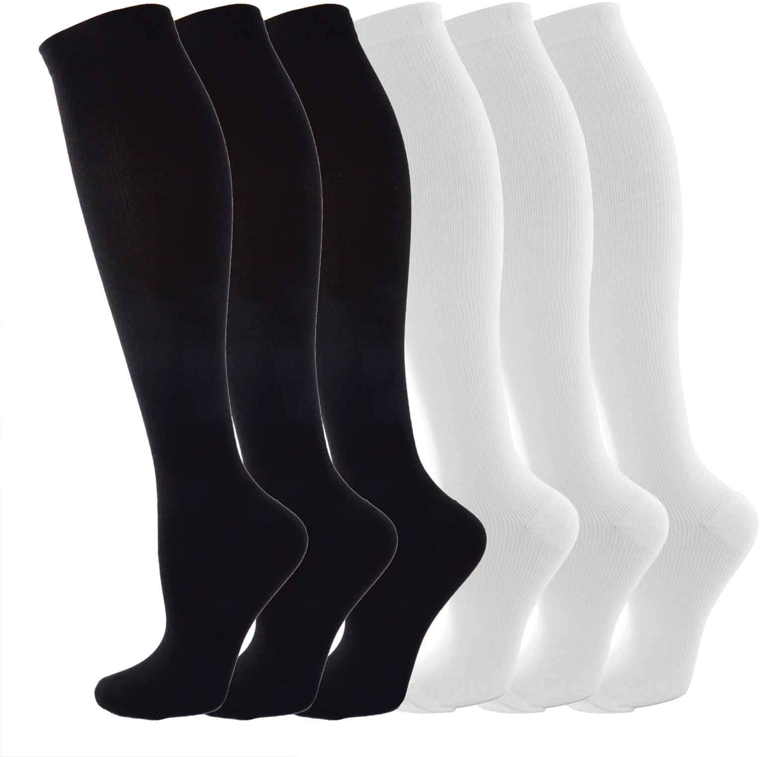 NOVAYARD Compression Socks For Women& Men Graduated 15-20 mmHg Media De Compresion Mujer(6 Pairs)