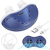 Portable Anti Snoring Devices,Electric Stop Snoring Solution,Adjustable Airflow Snoring Prevention Nasal Dilators for Men Women,Universal All Nose Shapes(Blue)
