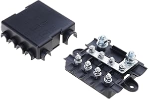High Capacity 5 Way Fuses Box Power Distribution Block Suitable for Automotive Marine 12V 24V High Current Applications Heavy