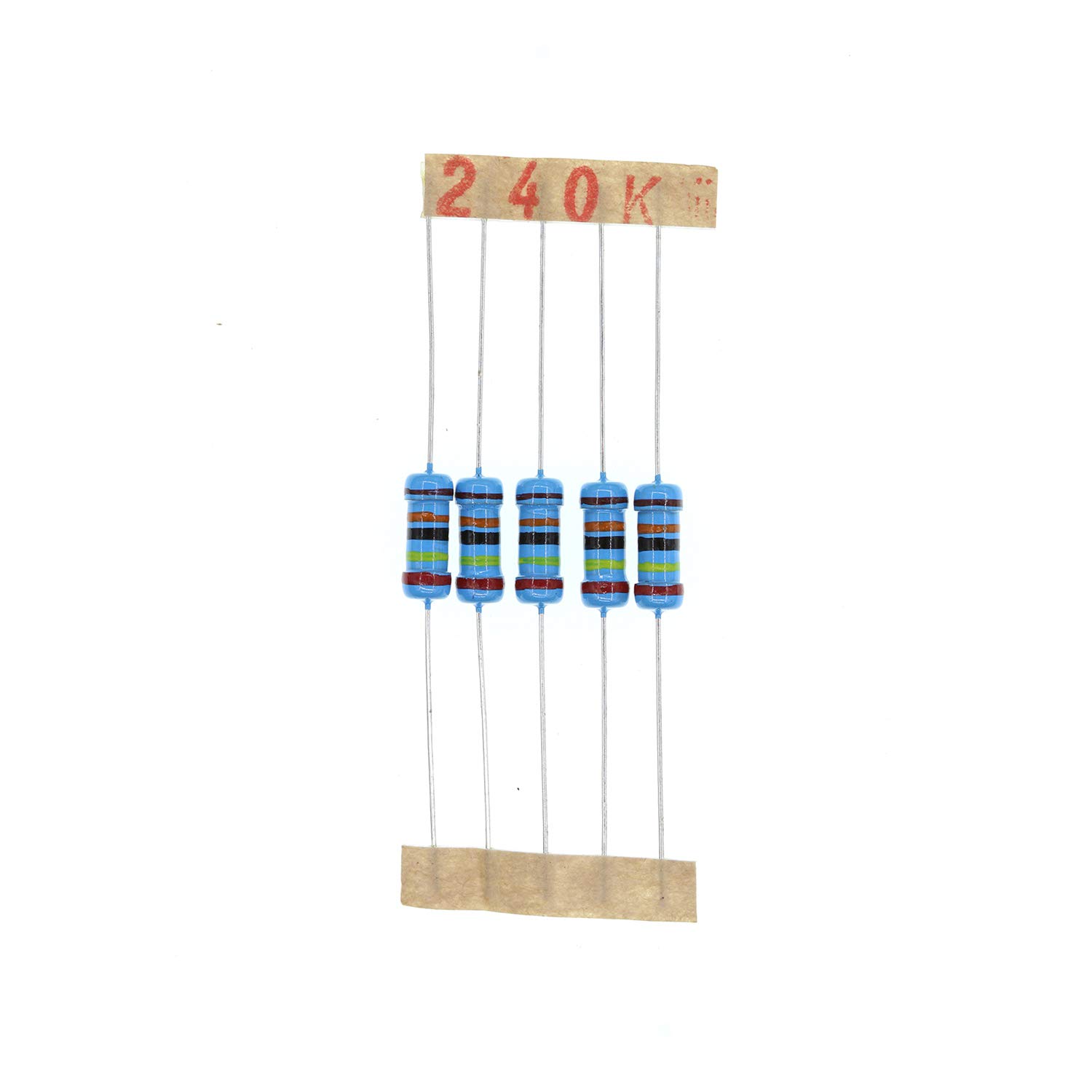 HUABAN 100PCS 1 Watts 1W 240K Ohm 1% Metal Film Resistor