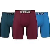 PSD Underwear Mens Boxer Briefs - Solid Basics, Standard Length Pack & Singles, Soft & Breathable Boxer Briefs for Men