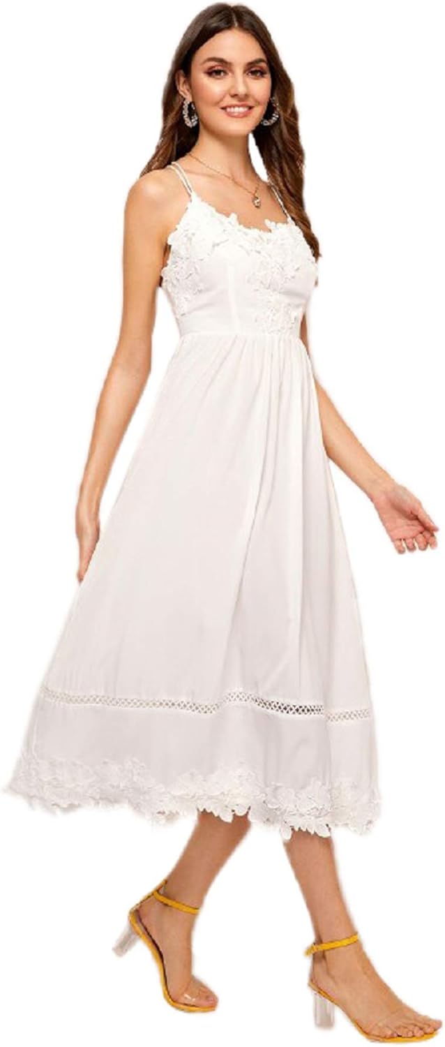 white spaghetti strap maxi dress