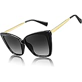 FEISEDY Trendy Polarized Women Sunglasses, Retro Womens Square Cat Eye Sun Glasses B4134
