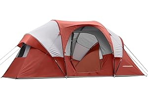 HG HIKERGARDEN 10 Person Camping Tent - Portable Easy Set Up Family Tent for Camp, Windproof Fabric Dome Tent Outdoor for Hiking, Backpacking, Traveling-14'x11'x74in(H)