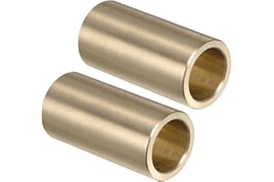 uxcell 2pcs Sleeve Bearings 3/4" Bore 1" OD 2" Length Cast Brass Self-Lubricating Bushing