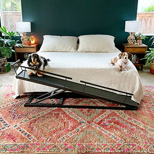 DoggoRamps Dog Ramp for Beds Solid Hardwood with 5 Finish Options