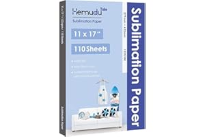 Hemudu Tale Sublimation Paper 11x17 inch 110 Sheets for Personalized Tumblers Mugs Light T-Shirt & Other Sublimation Blanks, Work with Sublimation Ink and Inkjet Printers,122gsm