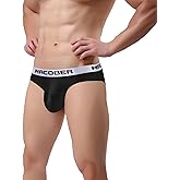 SUMABA Men's Silk Briefs Underwear Low Rise Bulge Enhance Bikini