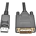 Tripp Lite DisplayPort to DVI Active Cable Adapter, DP 1.2 with Latches, DP to DVI (M/M), DP2DVI, 1080p, 6 ft. (P581-006-V2),Black