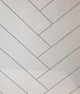 Floors To Walls Shower Panels Large 10mm Thick 1m Wide Chevron White Gloss view 1