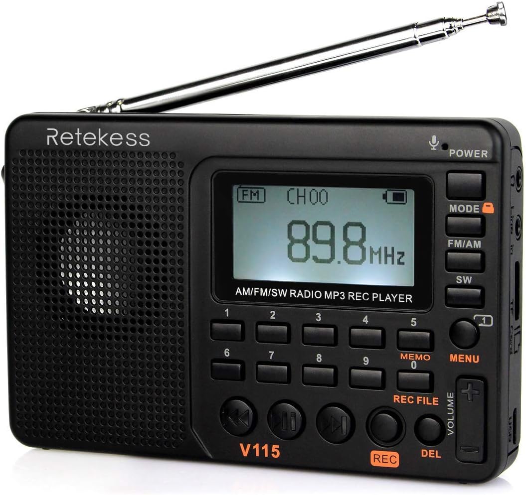 Retekess V115 Radio AM/FM Stereo with Portable Shortwave Transistor