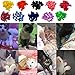 Johomoon 100Pcs Colorful Cats Paws Grooming Nail Claw Cap + 5Pcs Adhesive Glue + 5Pcs Applicator Soft Rubber Pet Nail Cover