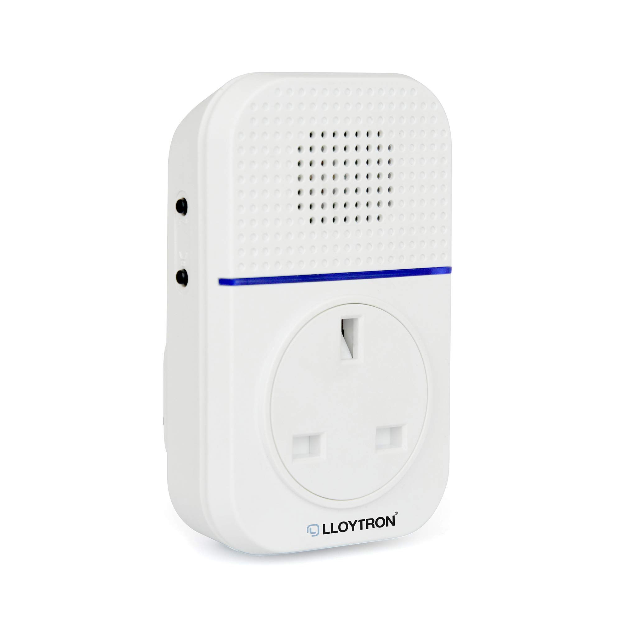 LLOYTRON® MIP System 3 Doorbell Accessory - 32 Melody Plug-through Chime Receiver - Replacement or Additional Receiver for MIP System Transmitter - Plug-in - 200m Wireless Range - B7936WH - White