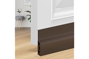 OXRQ Door Draft Stopper, Under Door Sweeps, Weather Stripping Seal, Soundproofing Gap Filler, Insulation (39", Brown)