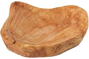 COSPRING Root Wood Serving Dish, Vintage Wooden Ring Dish, Appetizer Display, Hand Carved Artworks (6 inch)