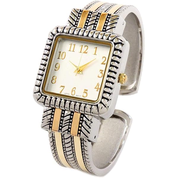 Amazon.com: Silver Metal Western Style Decorated Square Face  display picture 2