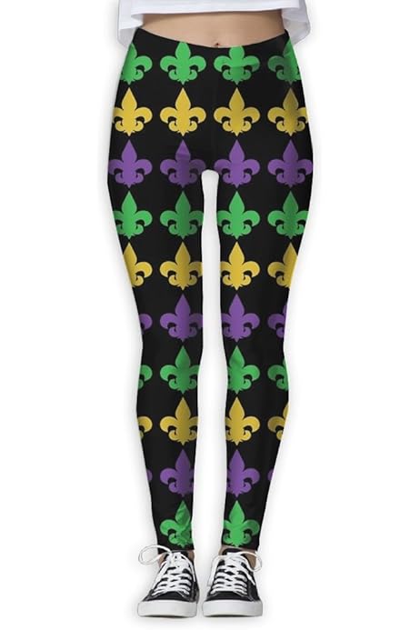 mardi gras yoga pants