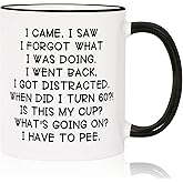 Shqiueos Funny 60th Birthday Gifts for Women Men Mug 11oz, Gag 60 Year Old Birthday Gifts for Her Him, 60th Bday Gift Idea for Mom Dad Sister Best Friends, 1966 Birthday Decorations Coffee Cup