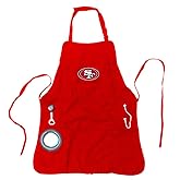 Team Sports America NFL Ultimate Grilling Apron with Bottle Opener and Insulated Beverage Holder, Adjustable Straps Men Women