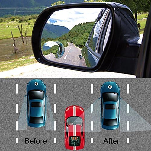 Universal Car Rear View Mirror 360° Rotating Wide Angle Upgrade Round-Shape Blind Spot Mirror