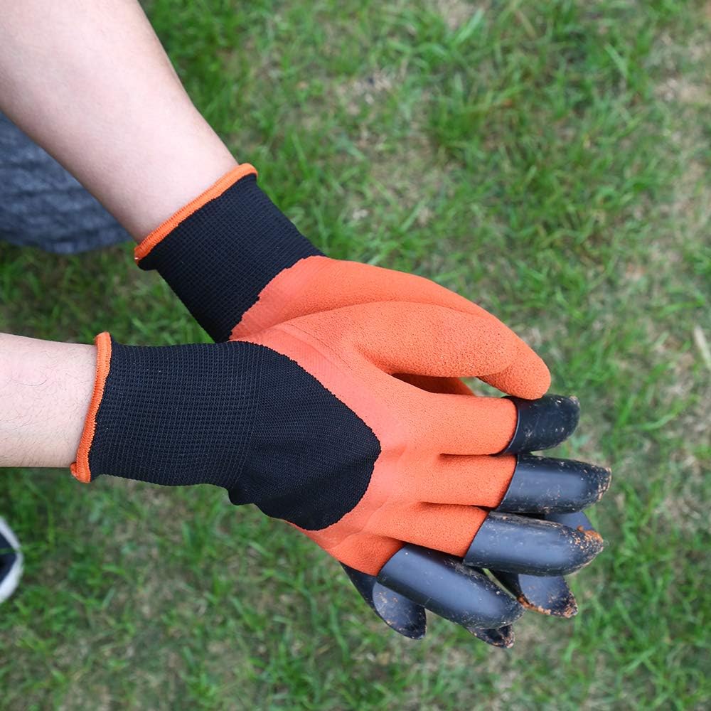 Garden Genie Gloves with Claws Waterproof garden gloves for Digging 2 Pairs: Clothing