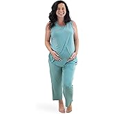 Kindred Bravely Tulip Hem Maternity Pajamas & Postpartum Lounge Sets for Women, Sleeveless Nursing Pajamas