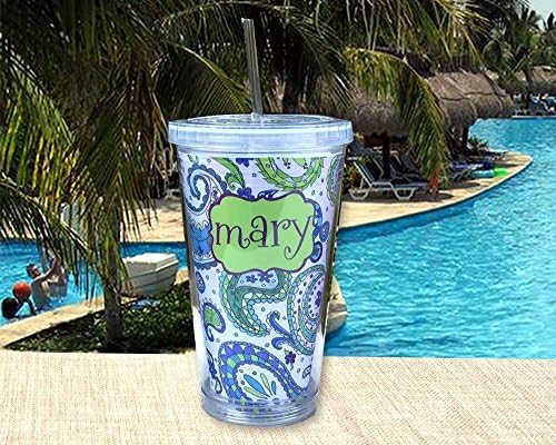 Tumbler Personalized with Name, acrylic tumbler with lid and straw, personalized cup