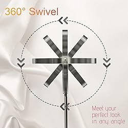 8" Lighted Makeup Mirror with Magnification, 1X/10X