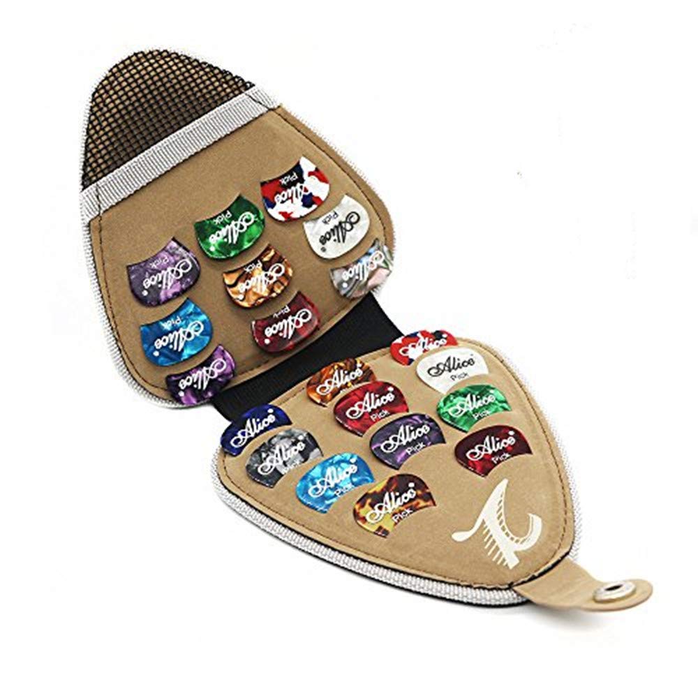 Ele Eleoption guitar picks, 20 pieces, guitar plectrums with multi-colour, 0.58 mm, 0.71 mm, 0.81 mm, 0.96 mm with pick holder.