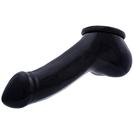 TOYLIE Latex Penishülle Adam 4,5 Schaftlänge: 13cm schwarz - Penis-Sleeve mit Hodensack und ausgeprägter Eichel