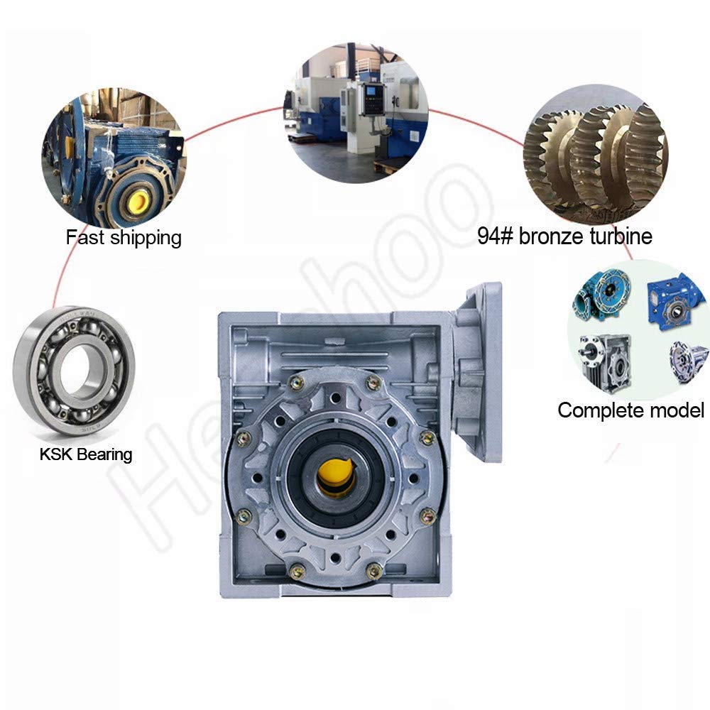 Worm Gear Gearbox NMRV030 Speed Reducer Ratio 801 for Stepper Motor