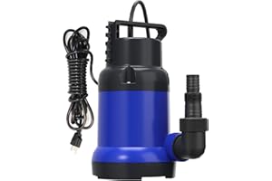 ZHUOLIN 1HP Sump Pump - Submersible Utility Water Pump Portable Transfer Electric Water Sump Pumps for Swimming Pool Draining Garden Spa Hot Tub Pond Flood Basement Yard