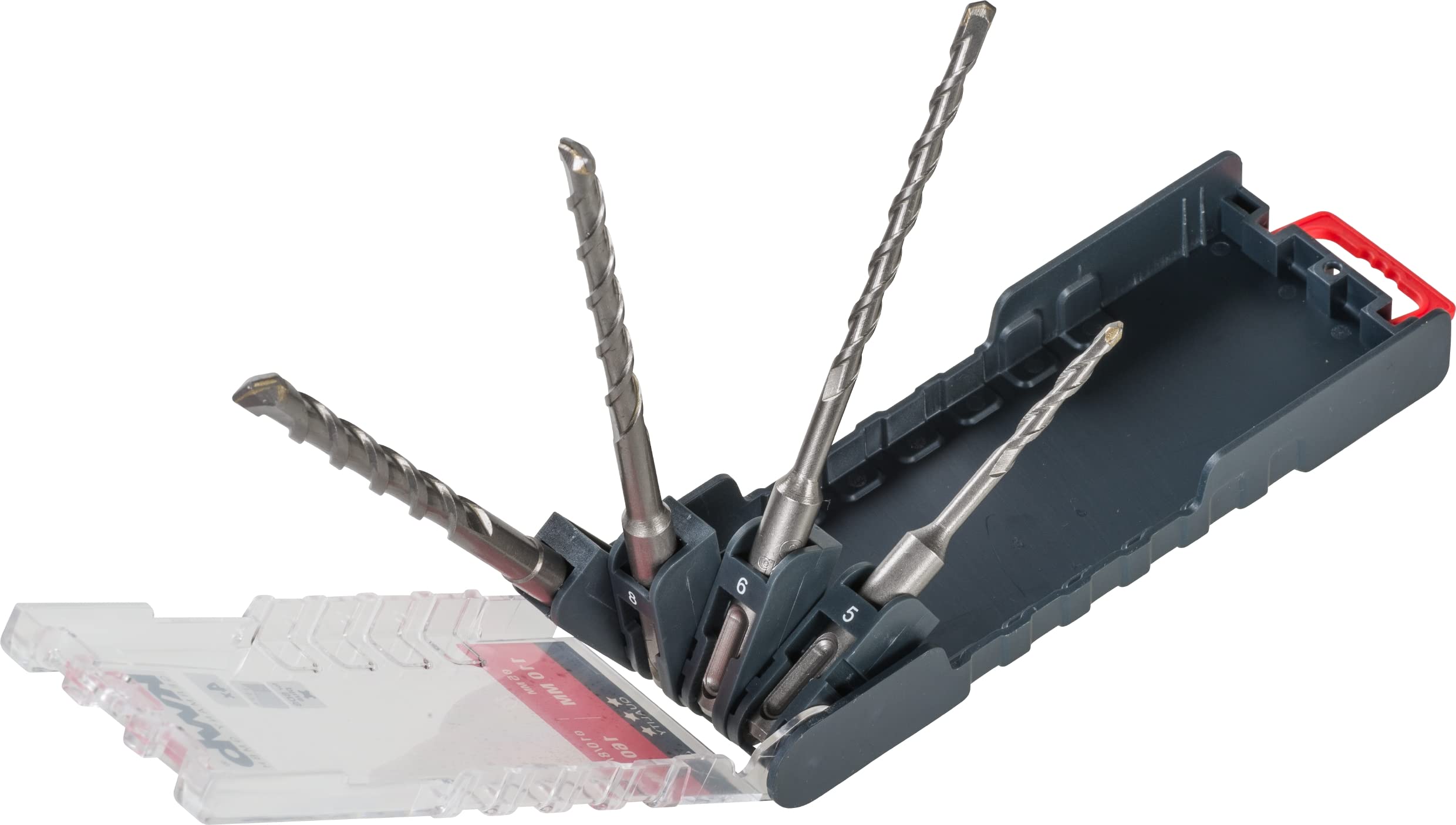 kwb PowerBox Hammer Drill Set - Drill Set, 4-Pieces, SDS Plus Recording