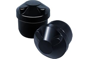 GLUPOSTI 8 V-Tip Stabilizer Caps 7/8 Inch Black, Folding Chair Stability Plug 3/4 Inch ID, Top of Leg Cap Covers for Metal & Padded Chair Parts Replacement Plug