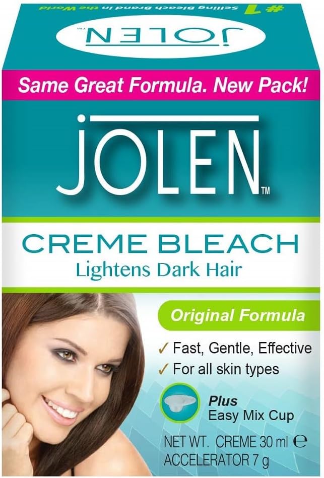 Jolen 1.2 oz Creme Bleach Reg Lightens Excess Dark Hair 6 Pack
