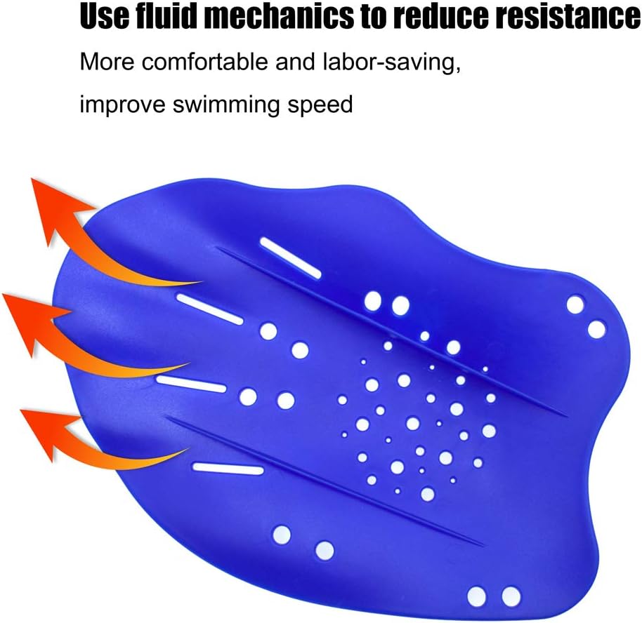 Vsidea Swim Hand Paddles, Swimming Trainning Paddles with Adjustable Straps, Swim Paddles for Men Women Child (Blue) : Sports & Outdoors