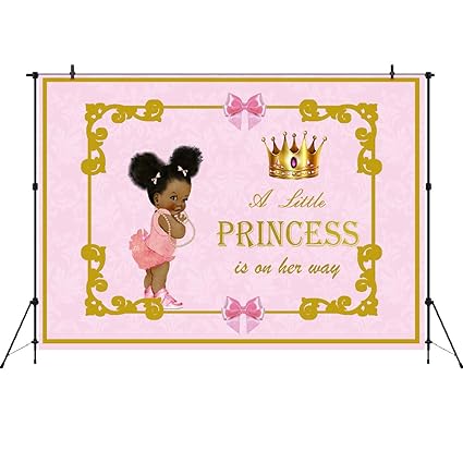 Amazon Com 7x5ft Royal Princess Themed Baby Shower Backdrop Pink